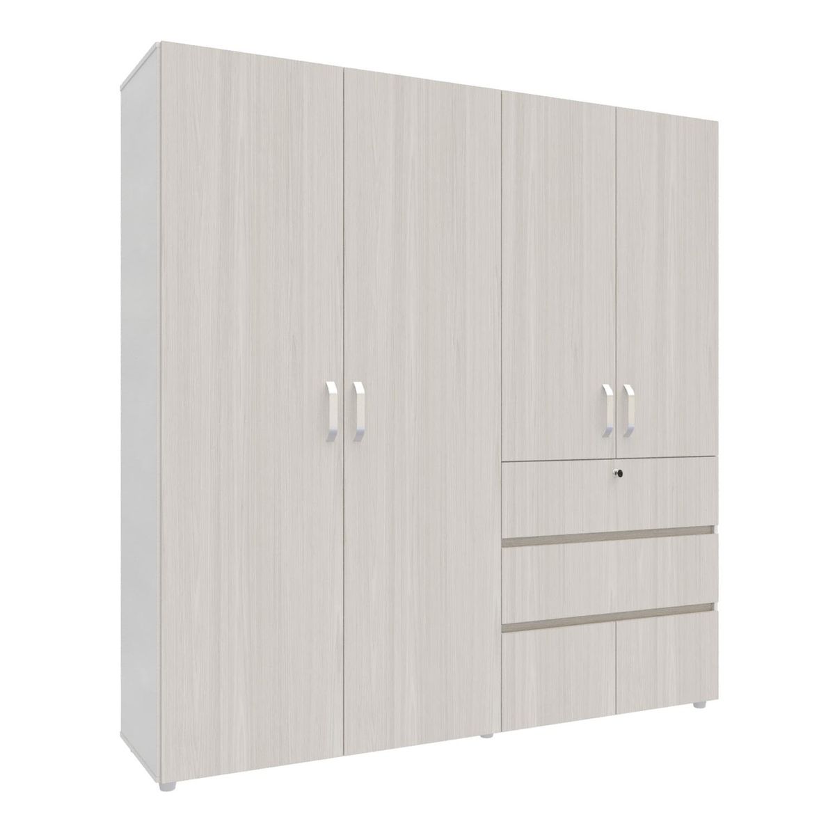 MADERKIT - Armario Riga 190 cm Niebla Blanco