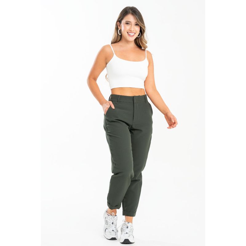 RAGGED - Pantalon tobillero grace Verde militar Ragged