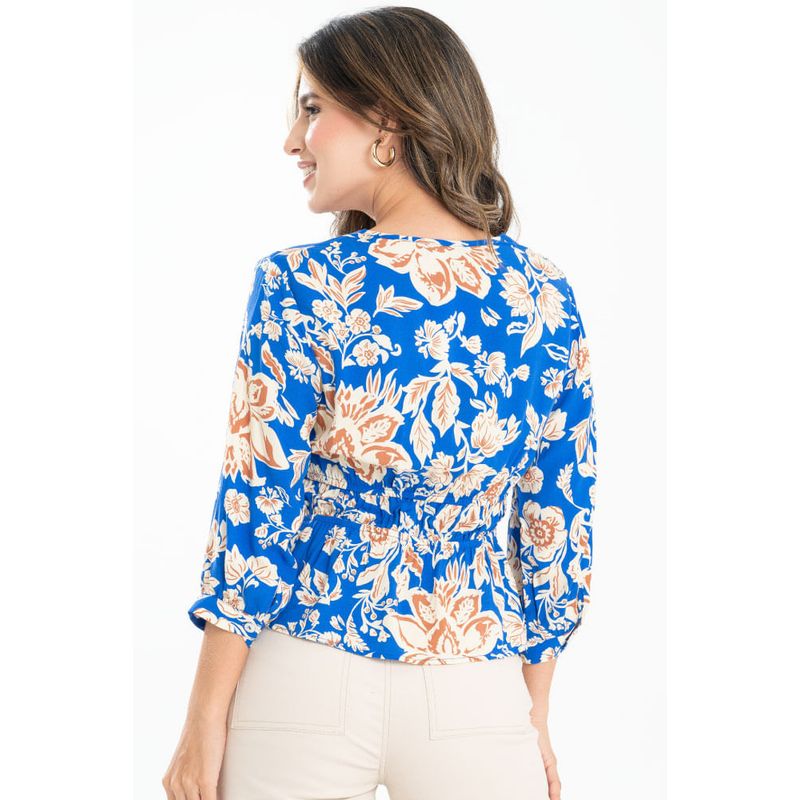 RAGGED - Blusa june Azul rey Ragged