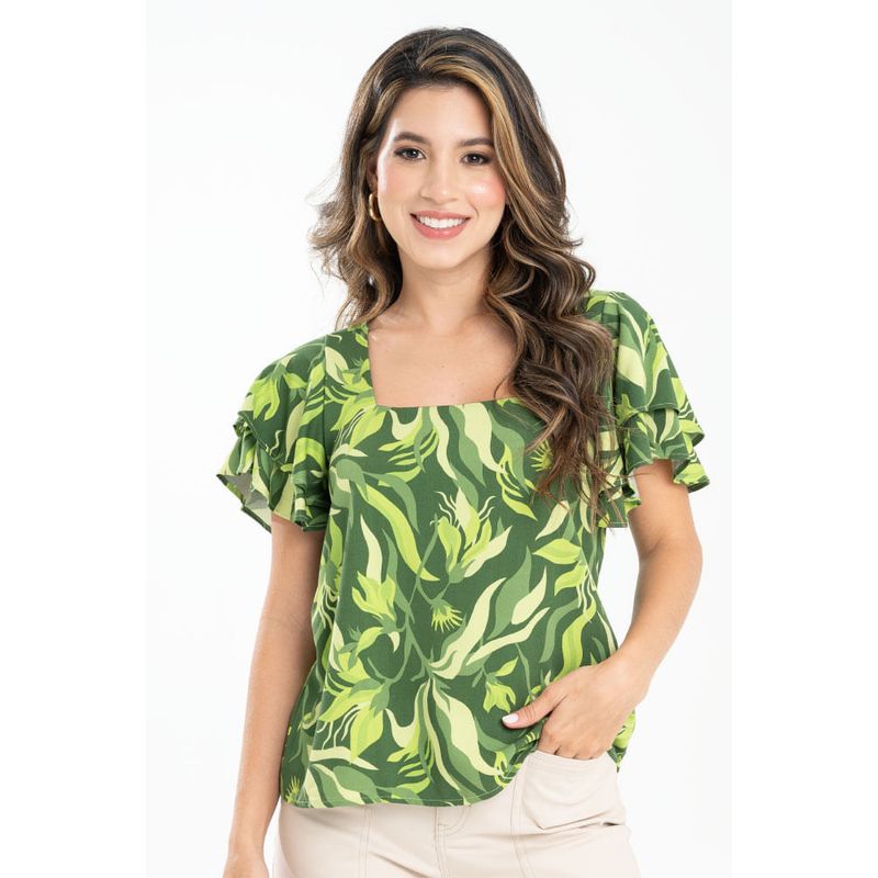 RAGGED - Blusa laina Verde militar Ragged