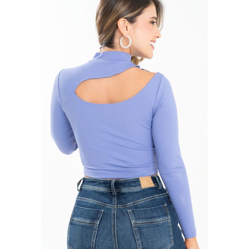 RAGGED - Crop top cuadrante Morado brillante Ragged