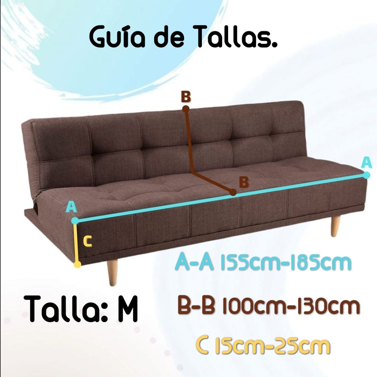 COLOMBIAN PRODUCTION - Forro Protector Talla M Para Sofá Sin Brazos Mostaza