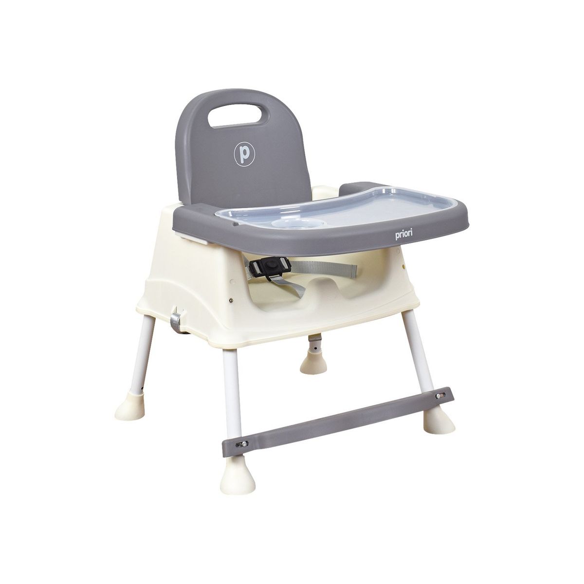 PRIORI - Silla de Comer Bebe 3 en 1 Priorí Navy Gris
