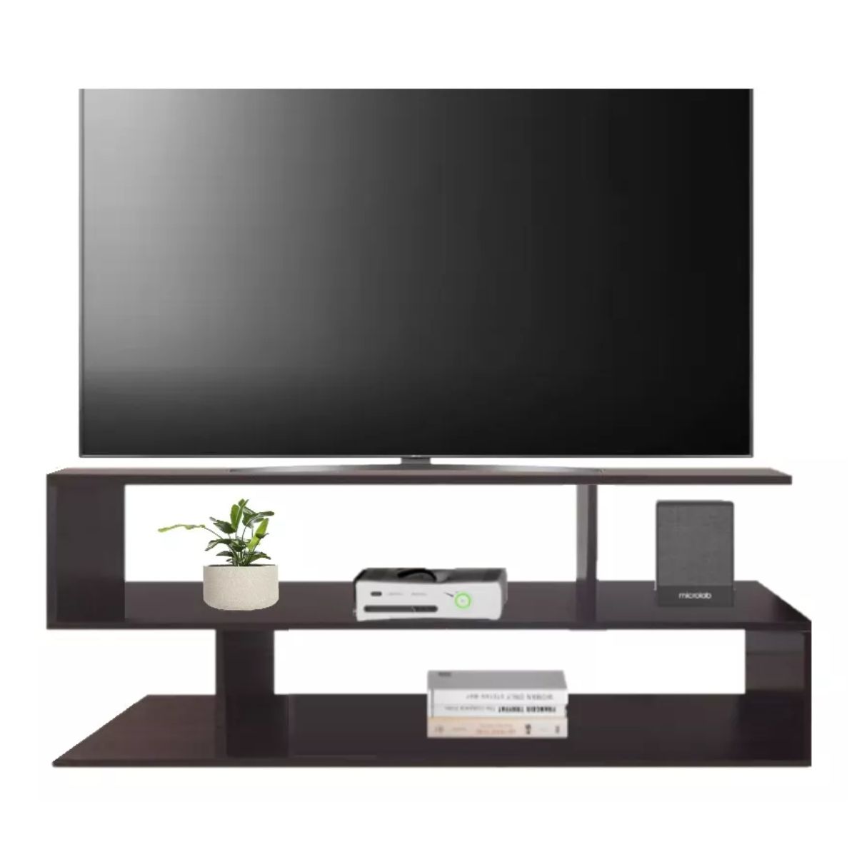 GENERICO - Mesa Tv Mueble Para Televisor Centro De Entretenimiento Color Wengue_.