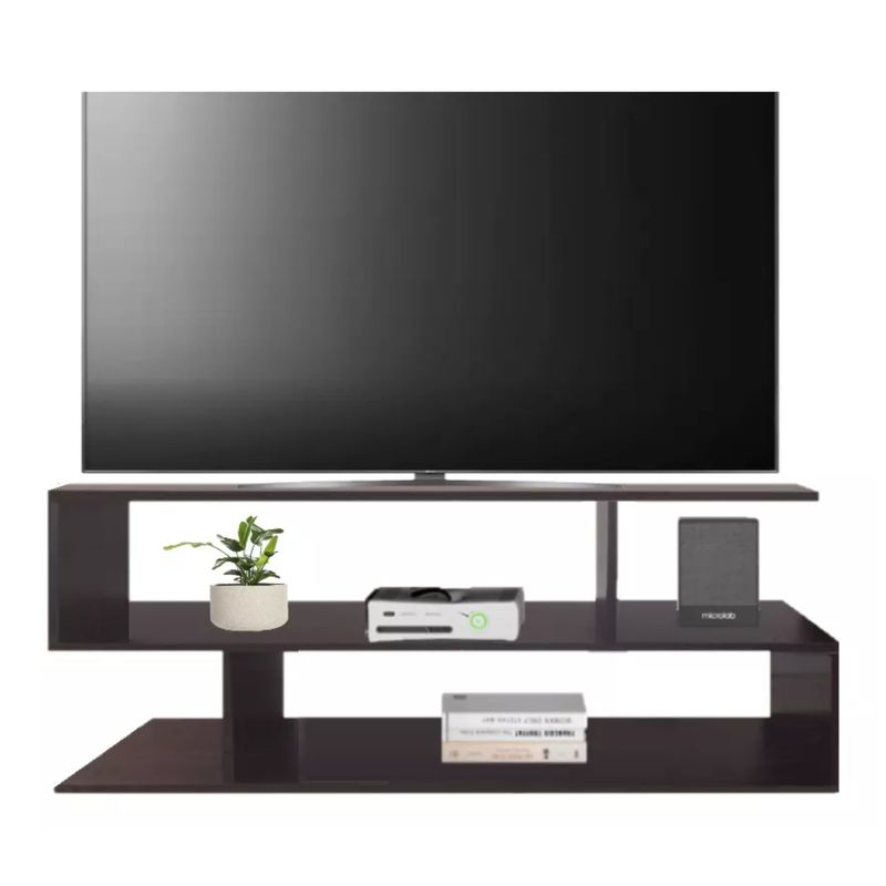 GENERICO - Mesa Tv Mueble Para Televisor Centro De Entretenimiento Color Wengue