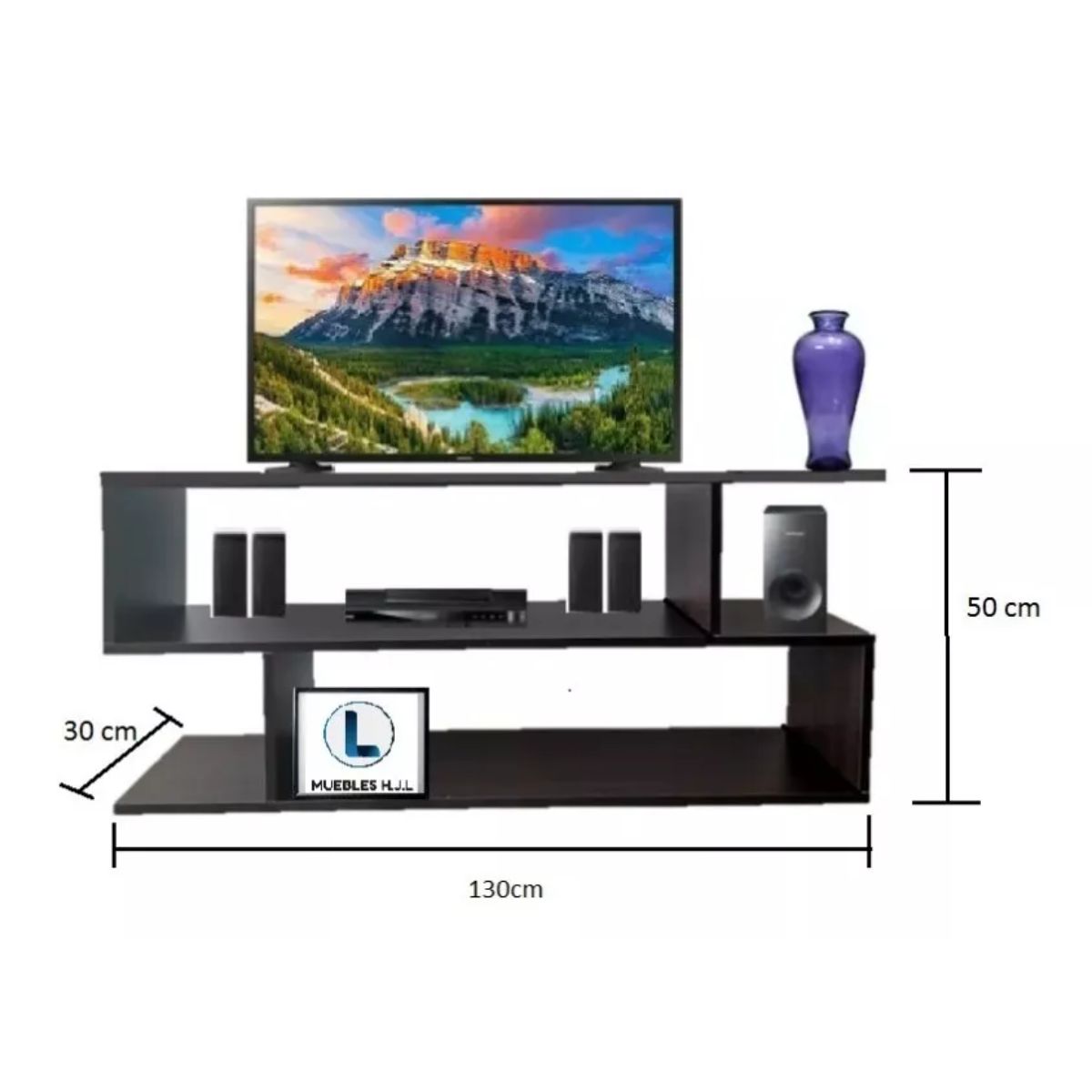 GENERICO - Mesa Tv Mueble Para Televisor Centro De Entretenimiento Color Wengue_.