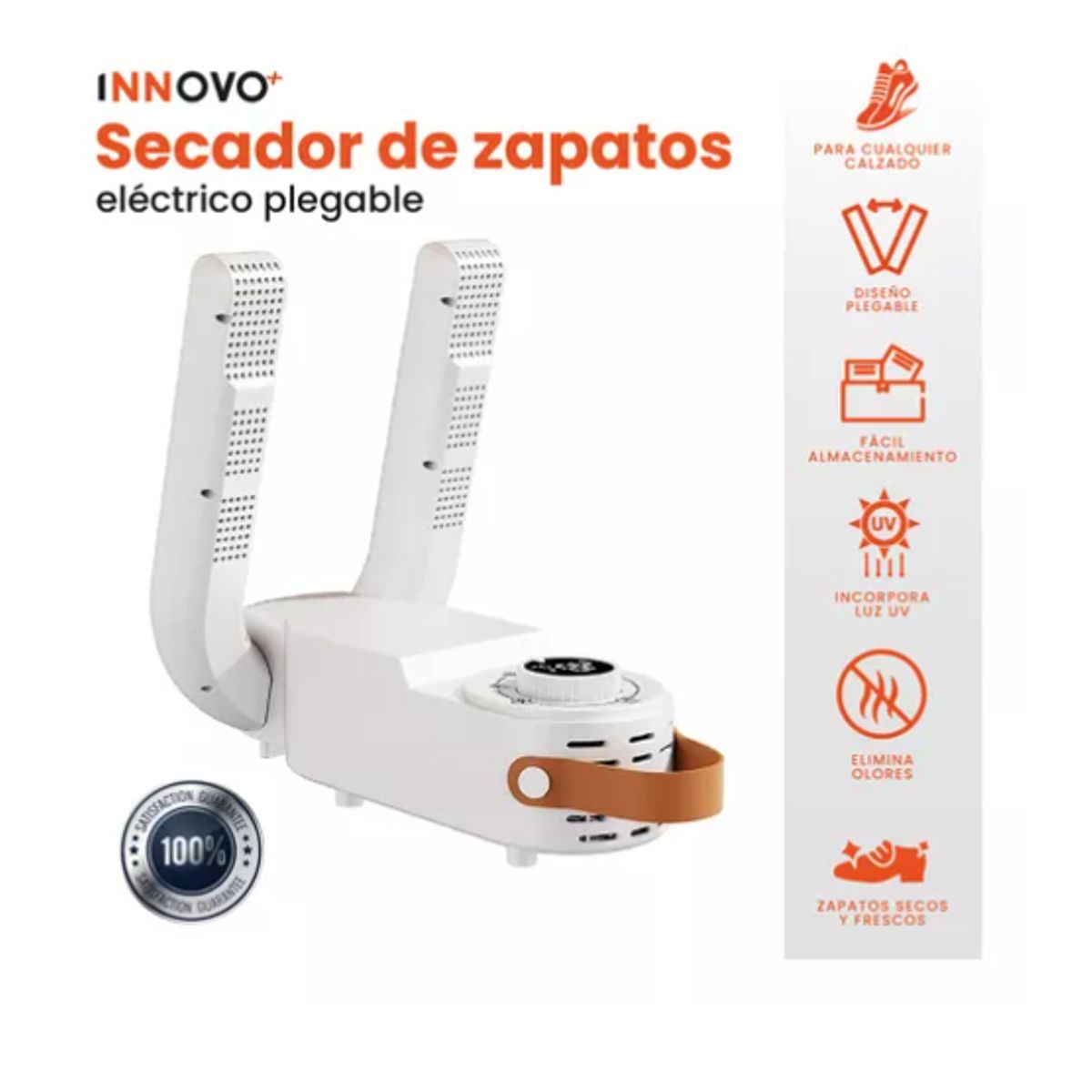 INNOVA - Secador De Zapatos Calzado 360 Elimina Olores Bacterias Luz Uv Innovo