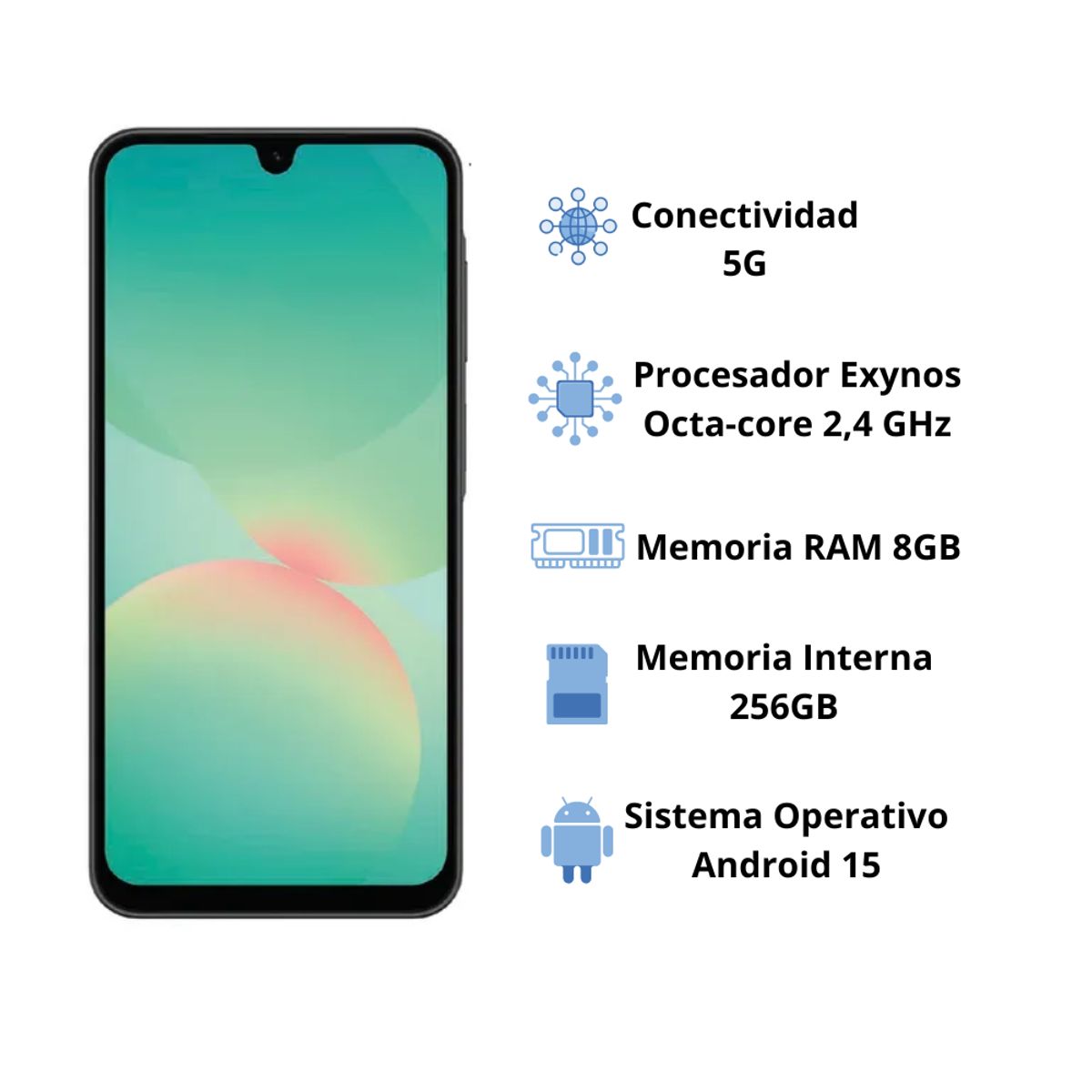 SAMSUNG - Celular Samsung Galaxy A26 256GB 5G - Negro