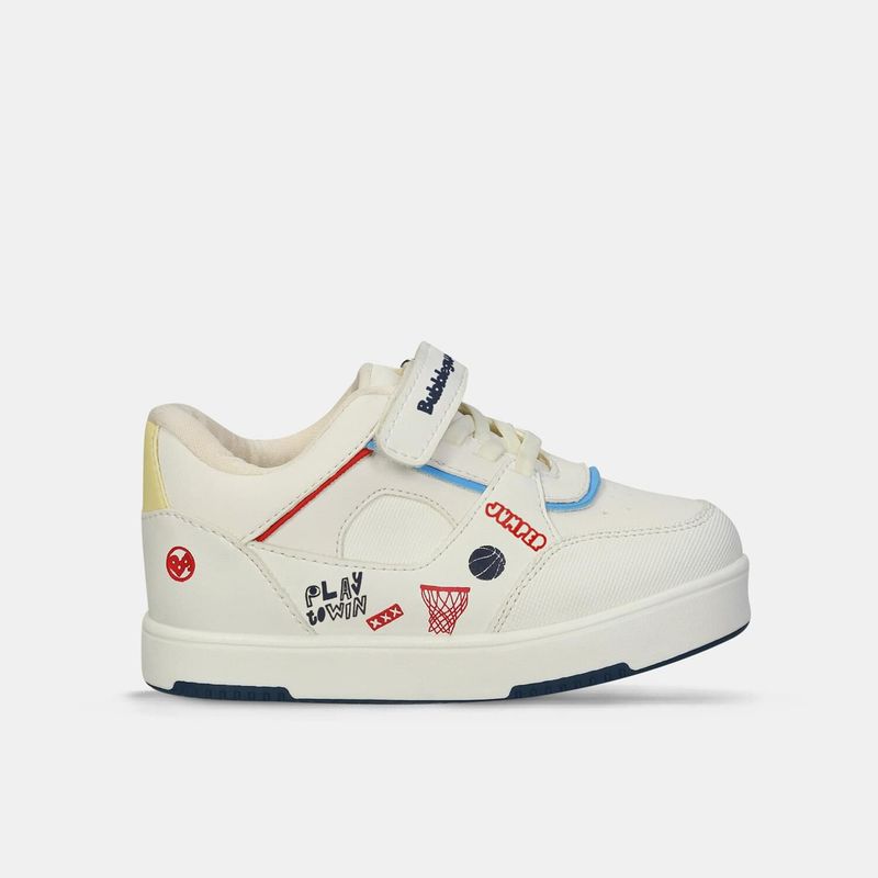 BUBBLE GUMMERS - Tenis Infantil Para Niño Bubblegummers Blanco Tambor Court Bg 22-25