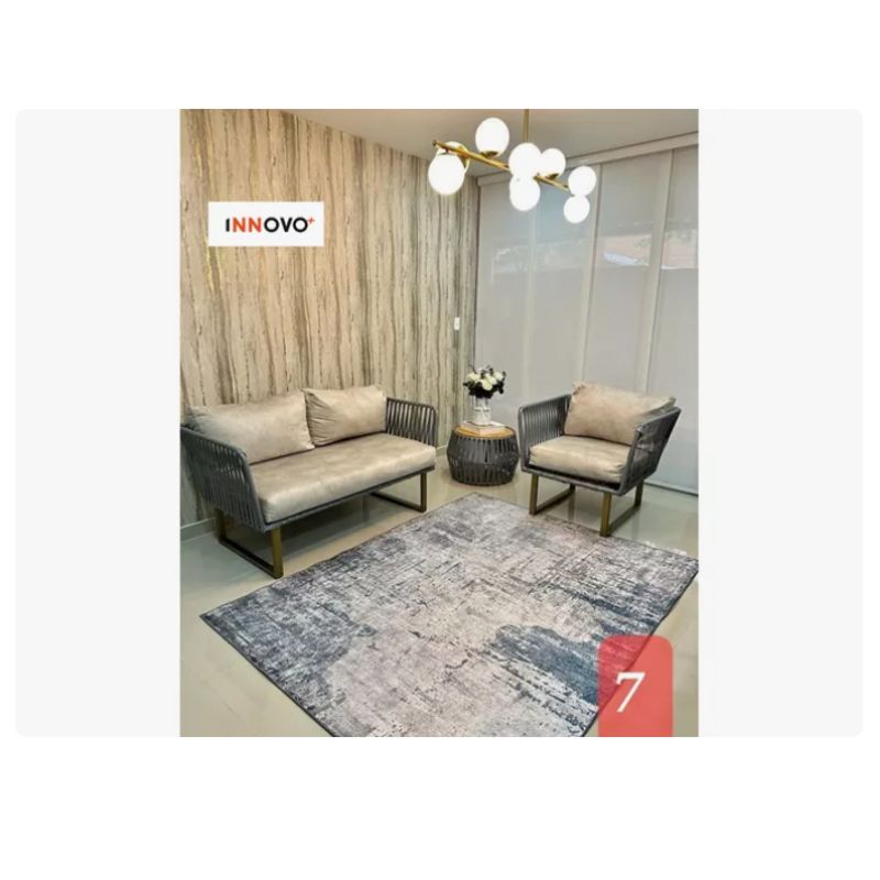 INNOVA - Tapete Decorativo Antideslizante Elegante Seven 2 Mt X 1.5 Mt Innovo