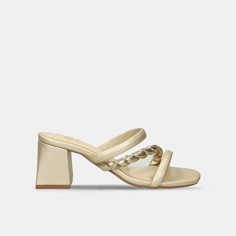 BATA - Sandalias Para Mujer Bata Champaña Katalin