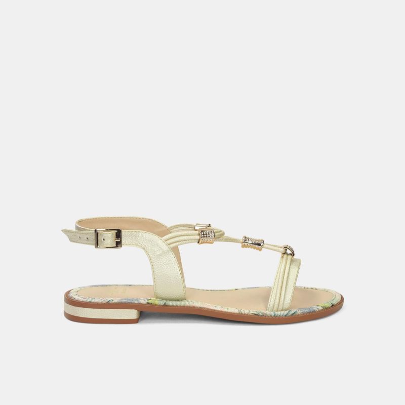 BATA - Sandalias Para Mujer Bata Champaña Kandie