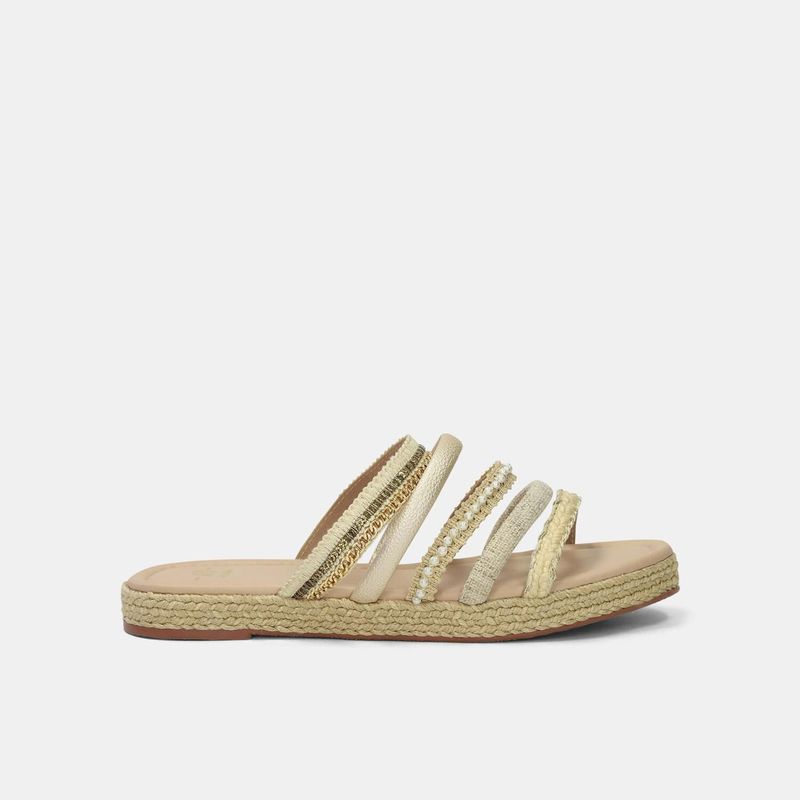 BATA - Sandalias Para Mujer Bata Champaña Kony