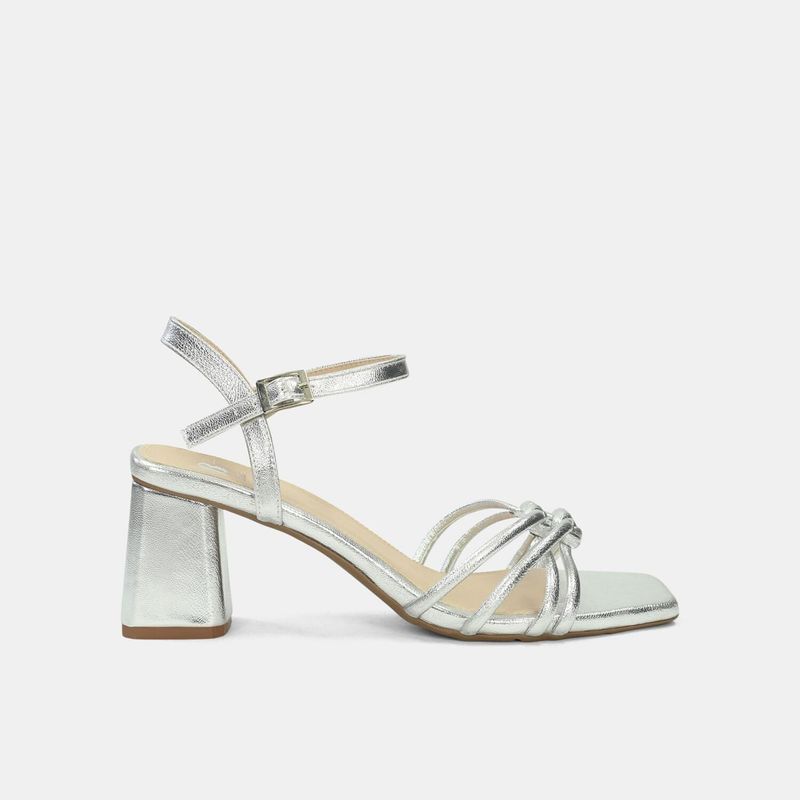 BATA - Sandalias Para Mujer Bata Plateado Kenza