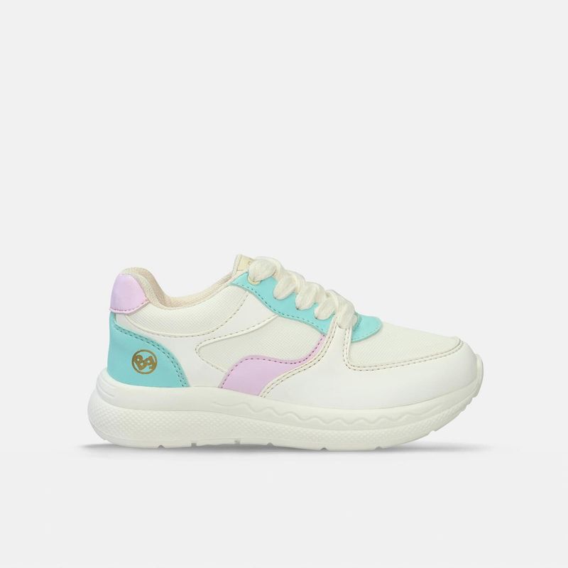 BUBBLE GUMMERS - Tenis Junior Para Niña Bubblegummers Blanco Tina Max 34-38