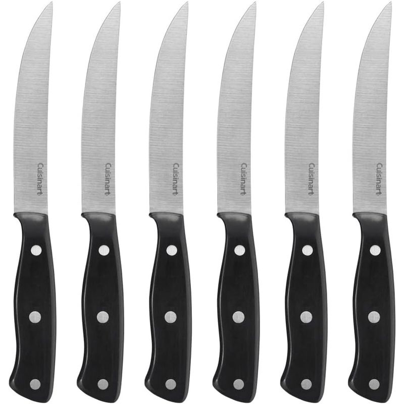 CUISINART - Juego de cuchillos de carne 6 piezas Cuisinart Triple Rivet C77TR-S6SK
