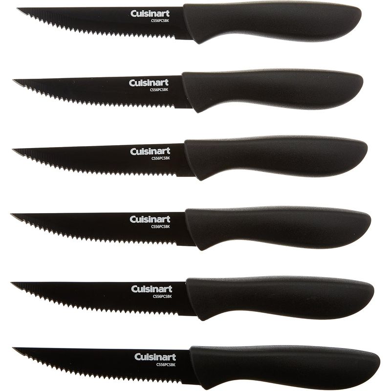 CUISINART - Juego de 6 Cuchillos para Carne Cuisinart Cerámica C55-6PCSBK