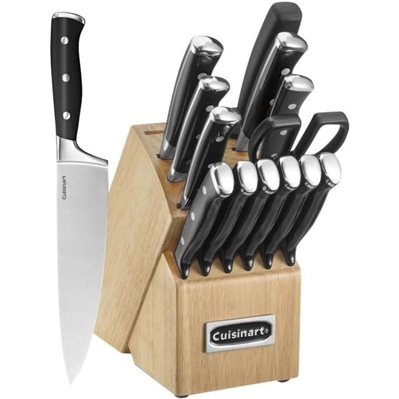 CUISINART - Set de cuchillos Cuisinart 15 piezas acero inoxidable C77BTR-15P