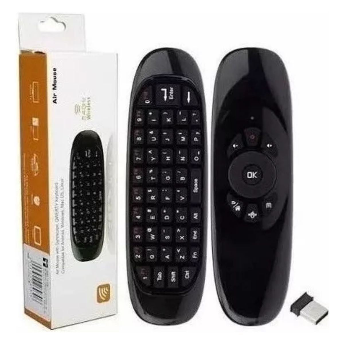 GENERICO - Mini Teclado Led Inalámbrico Air Mouse Con Control Remoto bluethoo