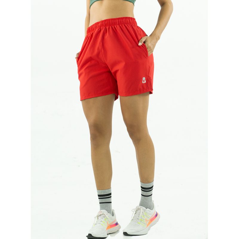NO RULES - SHORT DEPORTIVO AJUSTADO UNISEX ROJO.