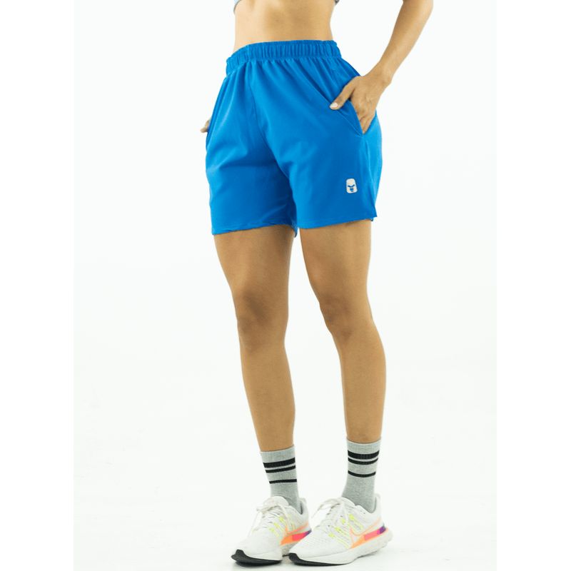 NO RULES - SHORT DEPORTIVO AJUSTADO UNISEX AZUL CIELO.