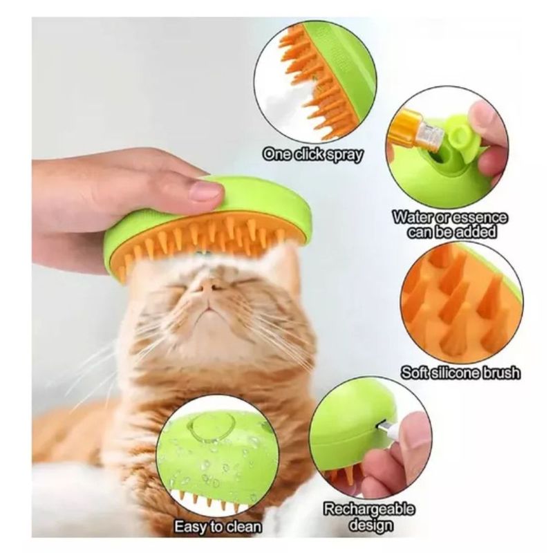 GENERICO - Cepillo para mascotas perro gato a vapor
