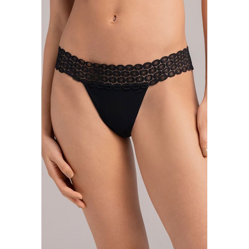 TOUCHE LINGERIE - Panty Brasilero En Viscosa Y Encaje Ref.  2162051