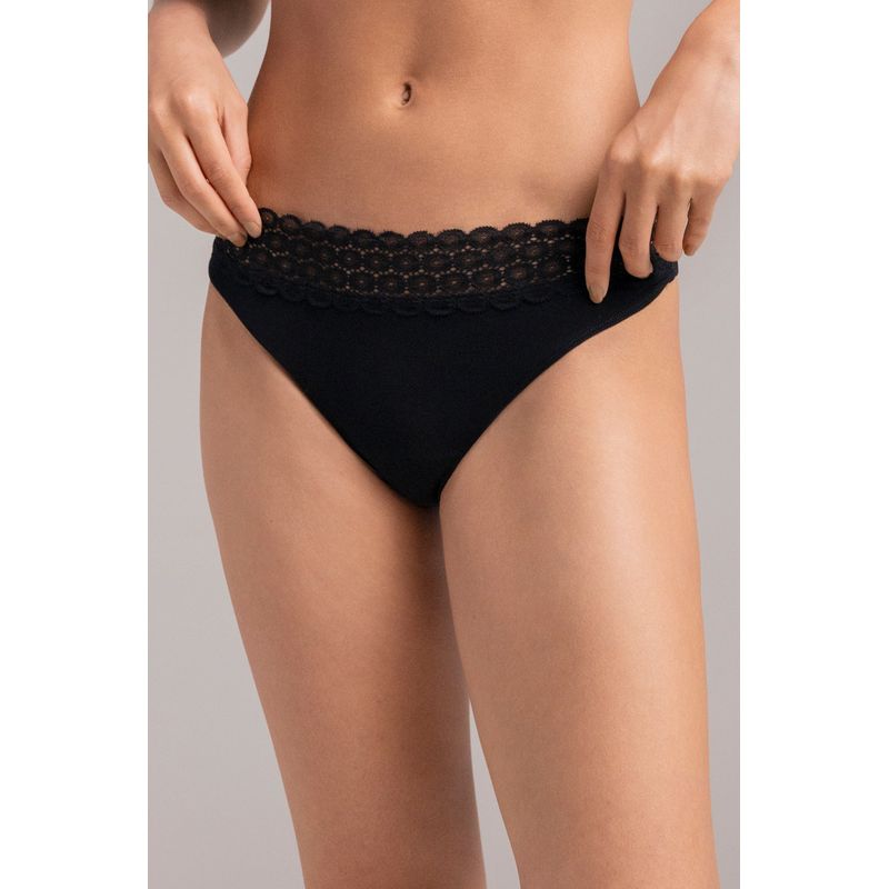 TOUCHE LINGERIE - Panty Brasilero En Viscosa Y Encaje Ref.  2164051