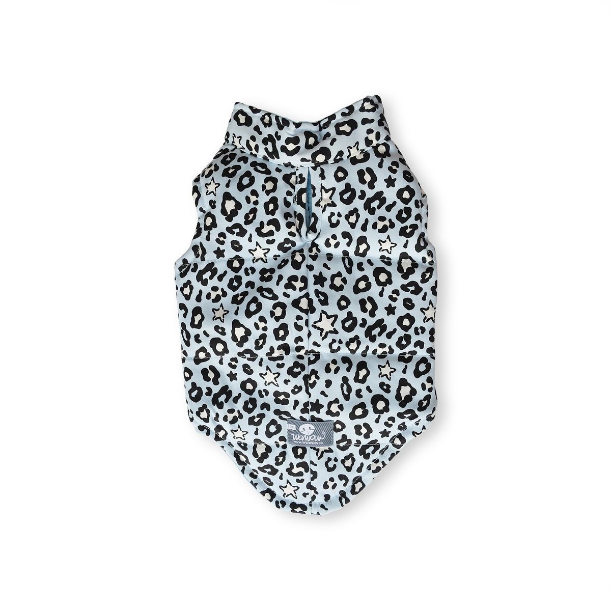 WAWAW - Chaleco para perro talla 4XL celeste animal print