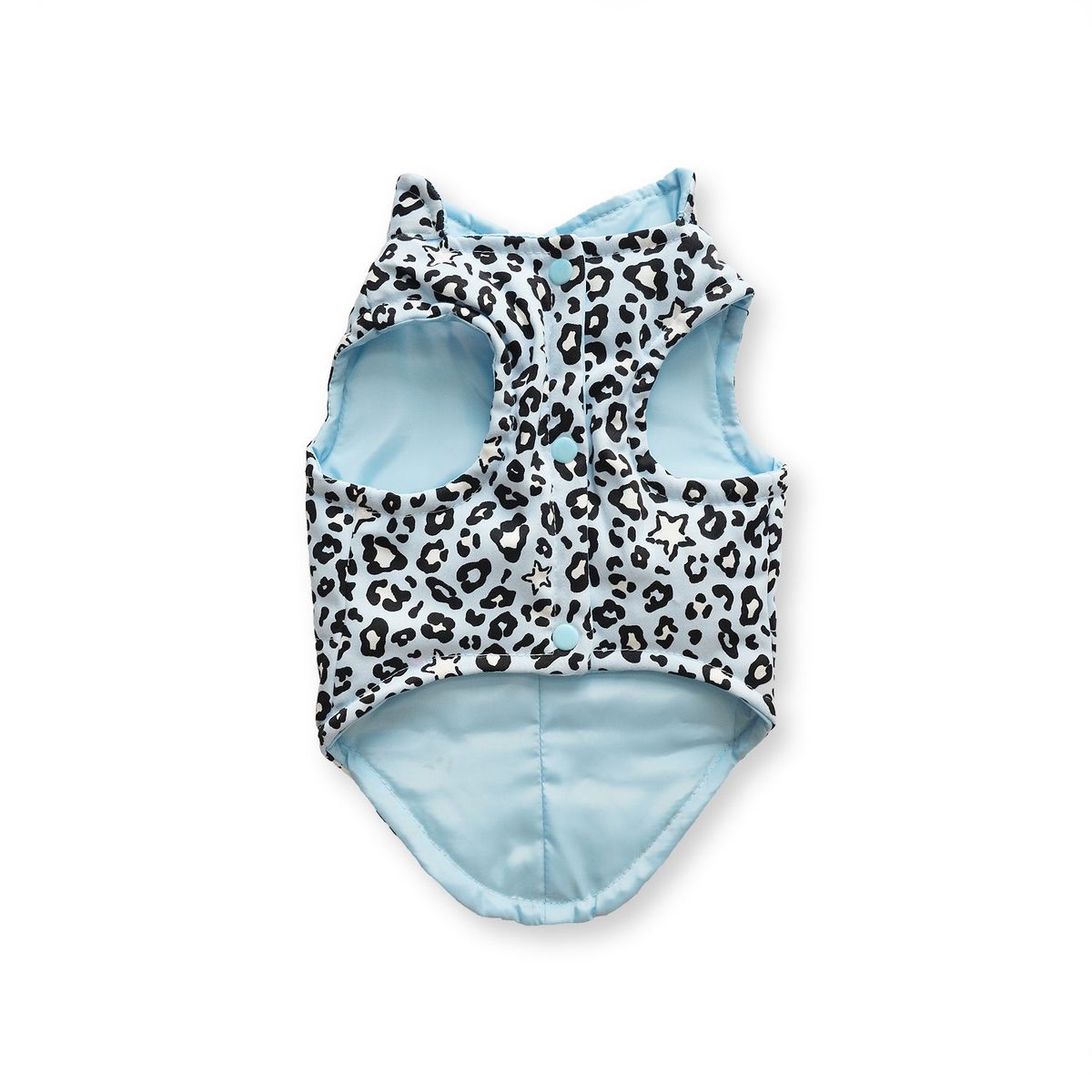 WAWAW - Chaleco para perro talla 4XL celeste animal print