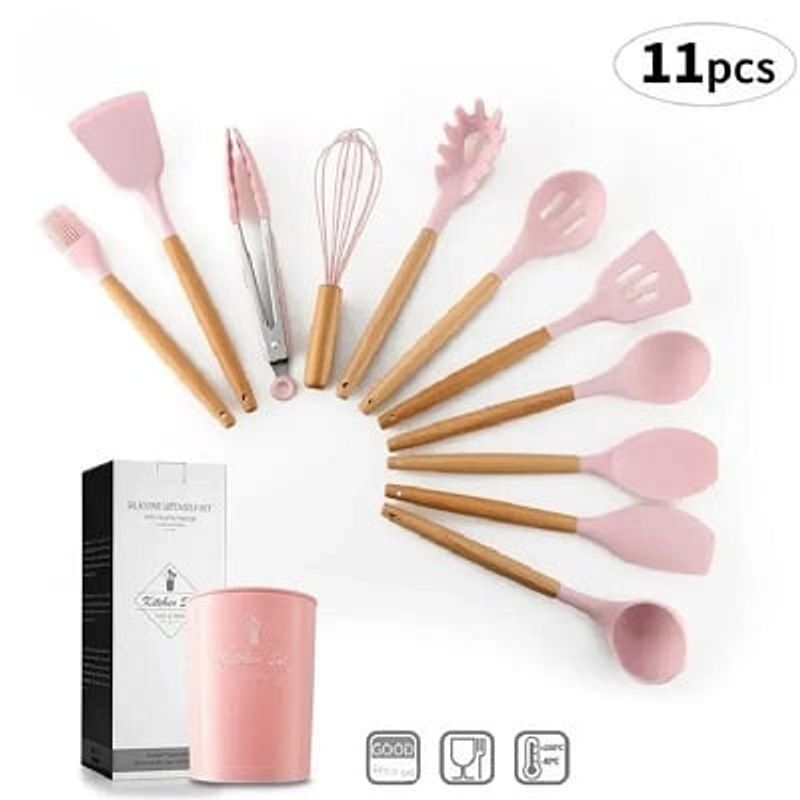 GENERICO - CUCHARONES DE COCINA COLOR ROSA
