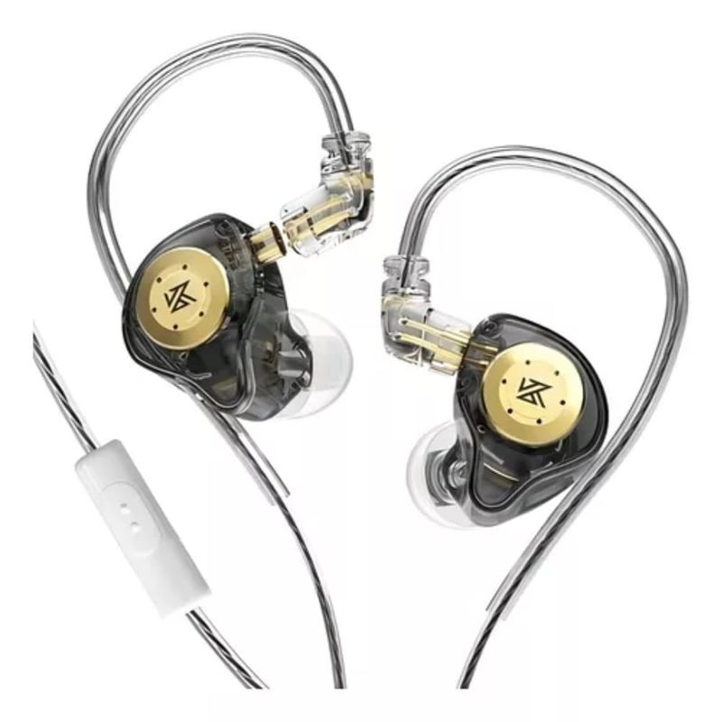 KZ - Audífonos Kz Edx Pro negros Monitores In Ear con microfono