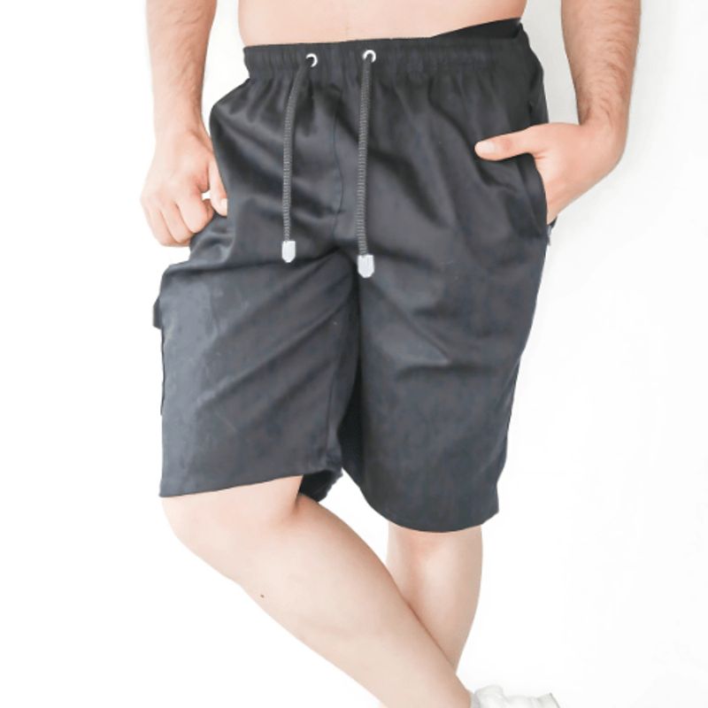 SHAKTIS - Bermuda shaktis unicolor dril strech negro 2424
