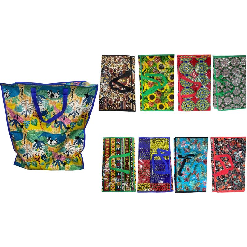 MAZUGI - Bolsa Lona viajera Reutilizable 55x65x25 cm Diseños Surtidos