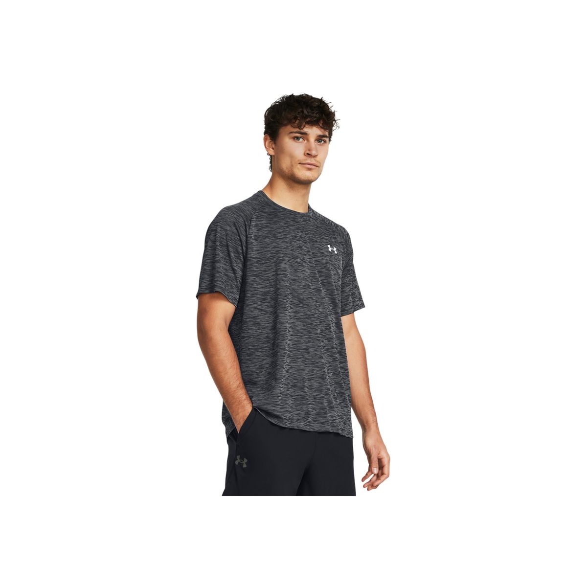 UNDER ARMOUR - Camiseta Hombre UNDER ARMOUR UA TECH TEXTURED SS Negro UNDER ARMOUR