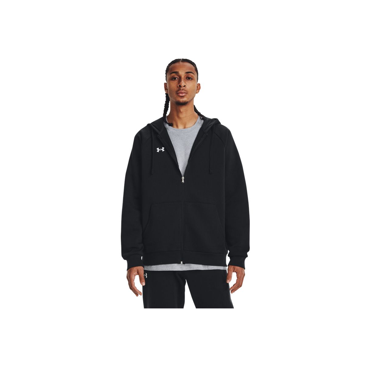 UNDER ARMOUR - Buzo Hombre UNDER ARMOUR RIVAL FLCE FZ HOODIE Negro UNDER ARMOUR