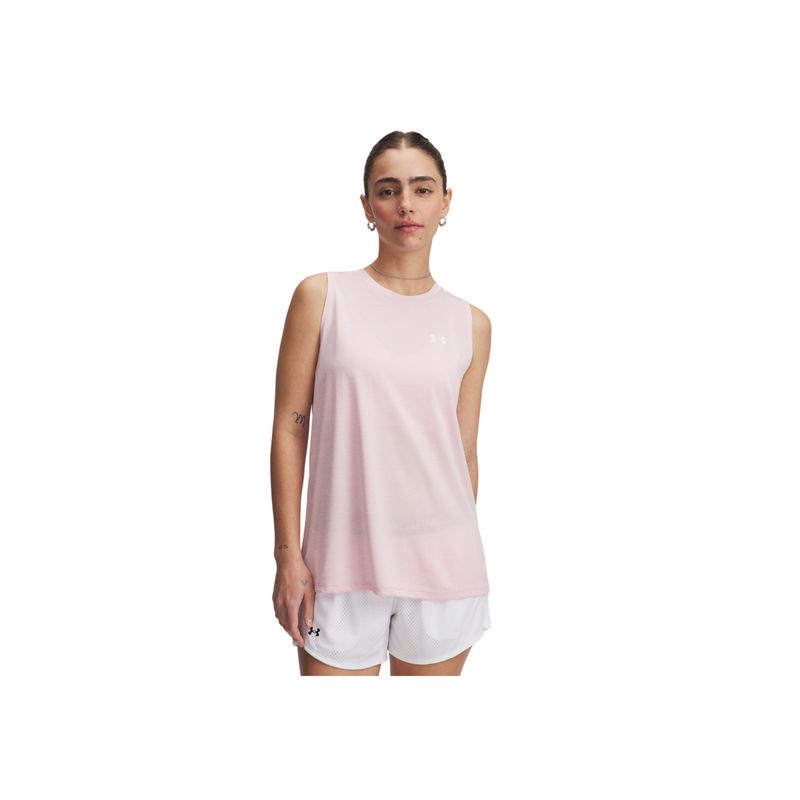 UNDER ARMOUR - Camiseta Mujer UNDER ARMOUR TECH TANK TWIST Rosado UNDER ARMOUR
