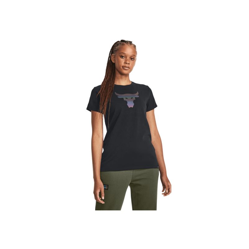 UNDER ARMOUR - Camiseta Mujer UNDER ARMOUR PJT RCK NGHT SS HW Q Negro UNDER ARMOUR.