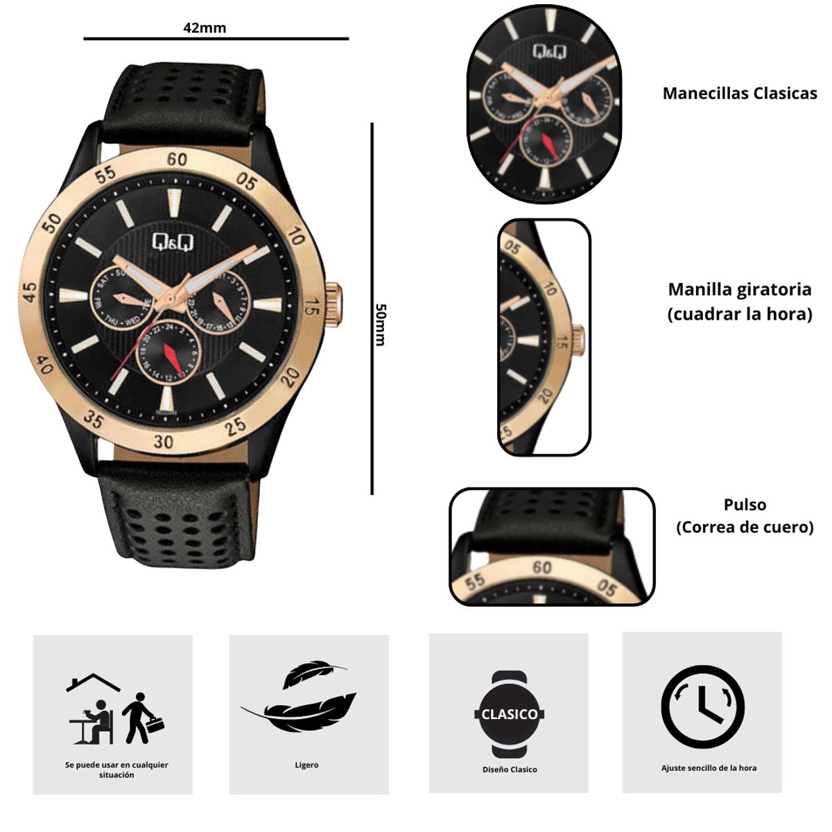 Q&Q - Reloj Q&Q CE02J542Y Diseño Casual