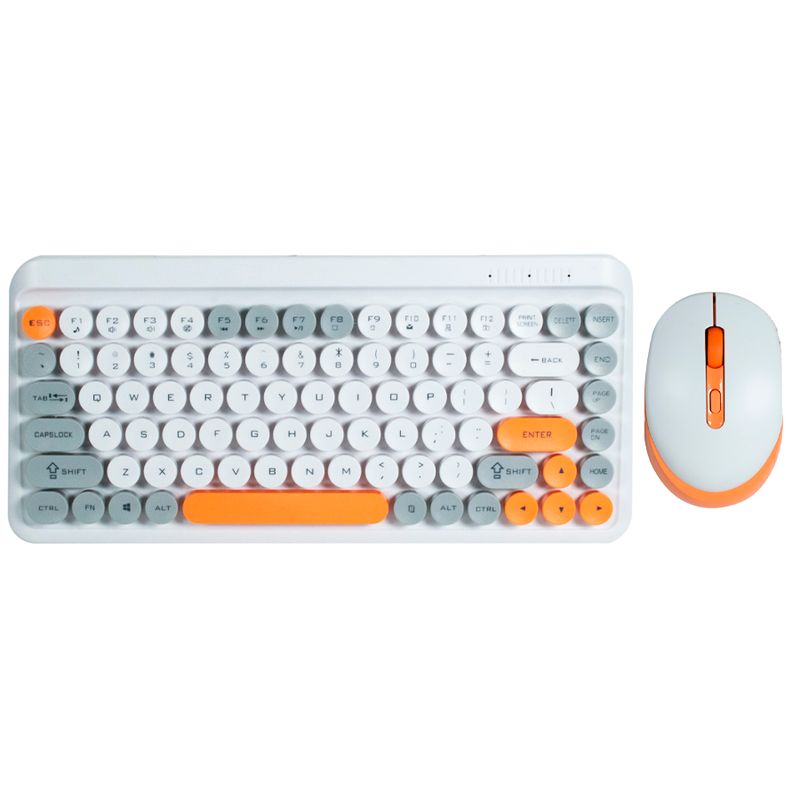GENERICO - Combo Teclado y Mouse Inalambrico T968 Blanco Mixed
