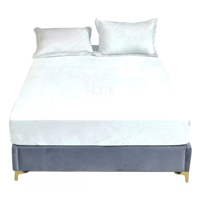 GENERICO - Sábana Ajustable Térmica Cama Semidoble Ultra suave Blanco