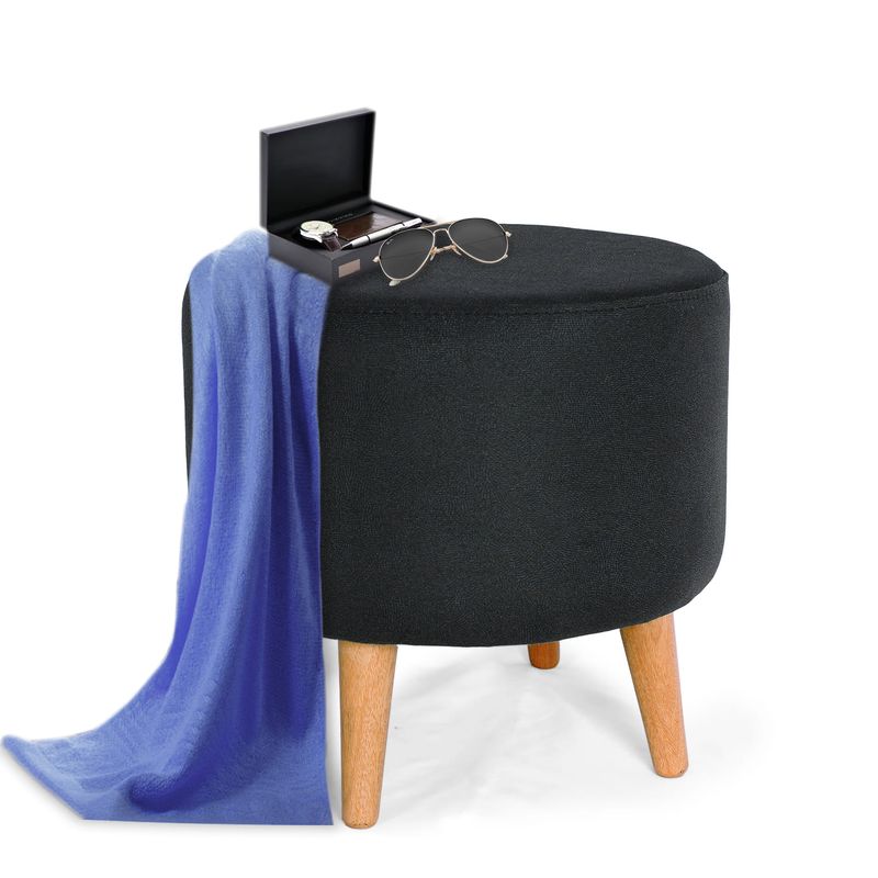 DKO DESIGN - Puff Tapizado 40x40x40cm Negro