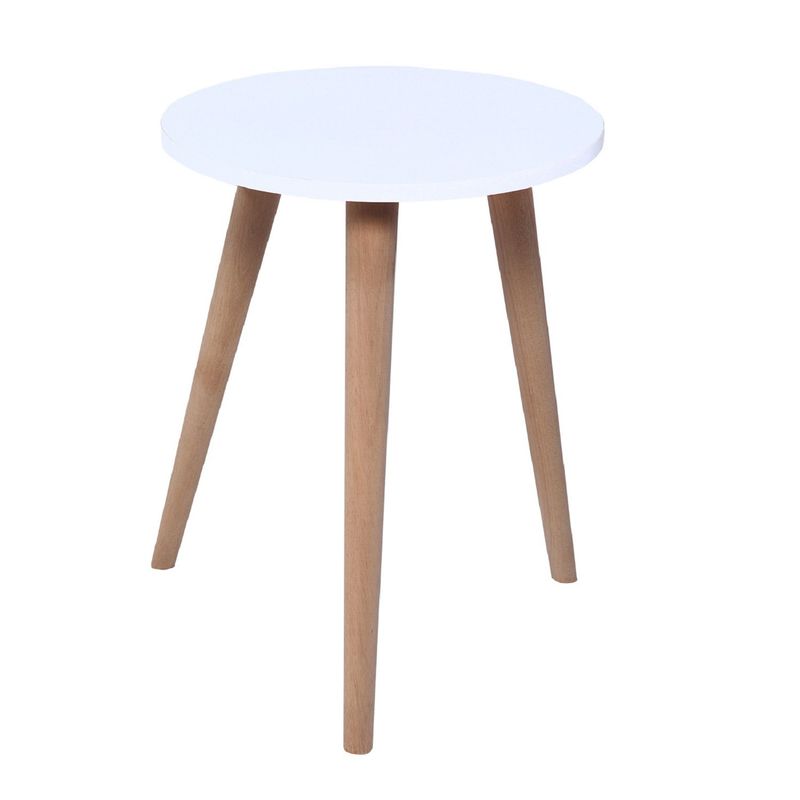 DKO DESIGN - Mesa Auxiliar Redonda Turku 40X40X40 Blanca