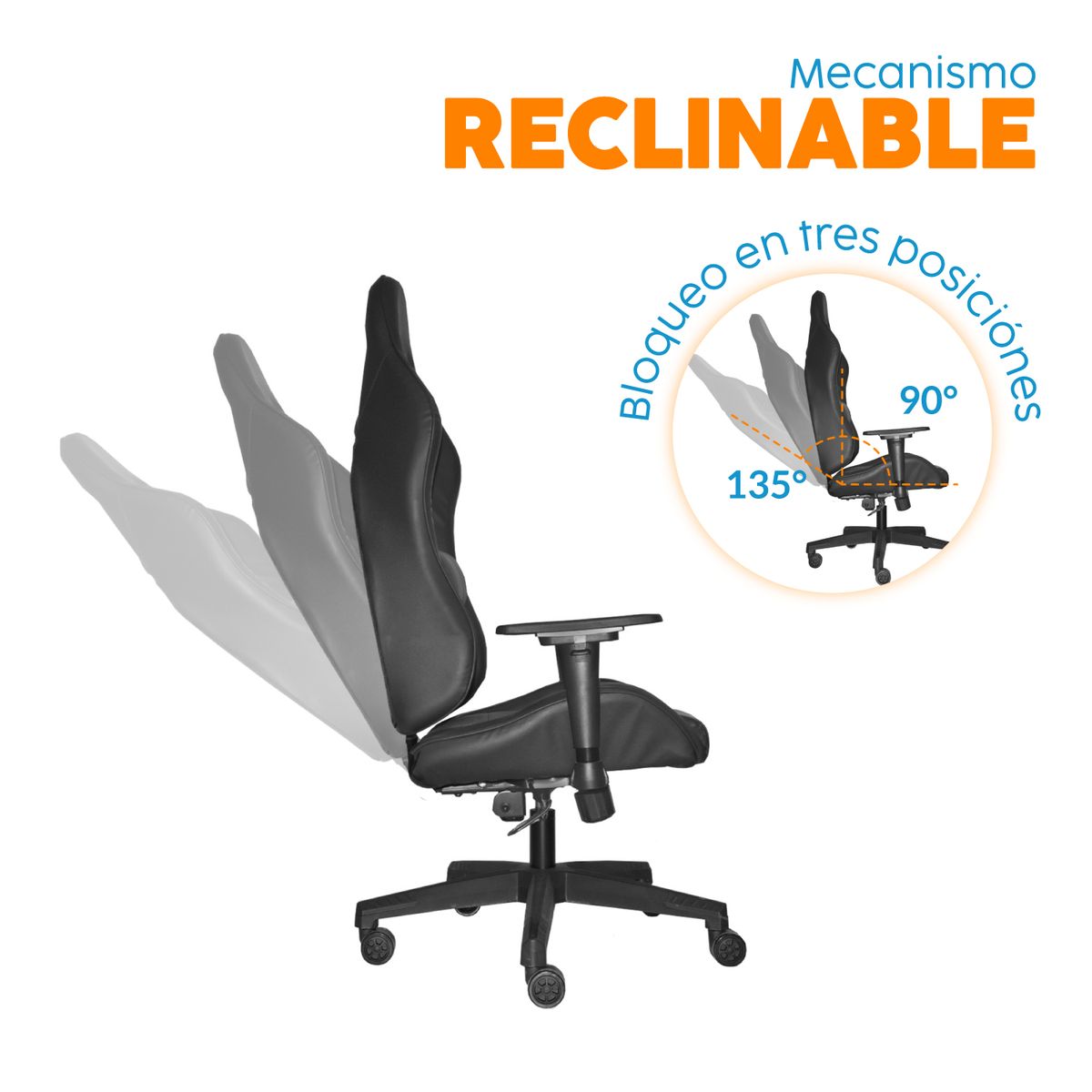 BONNO - Silla Gamer Leaf Negro Bonno