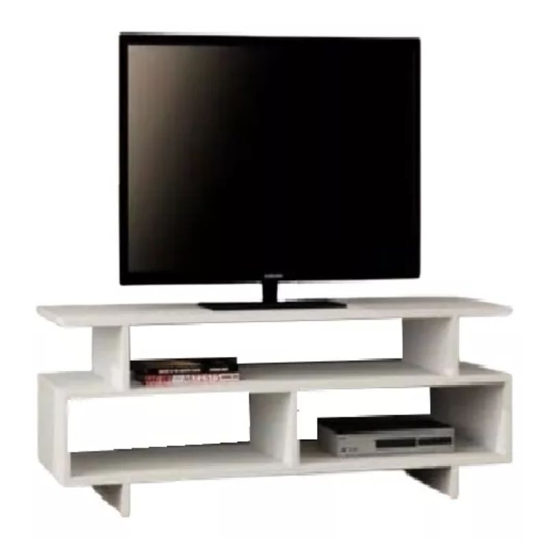 GENERICO - Mesa Tv, Centro De Entretenimiento, Televisión 130 Cm, Color Blanco