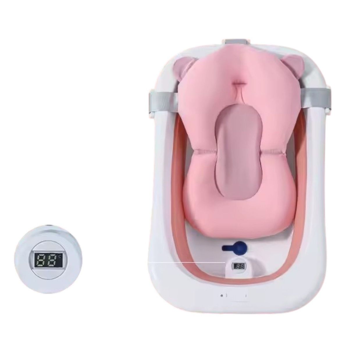 GENERICO - Bañera Ajustable Para Bebe con Soporte y Drenaje Rapido