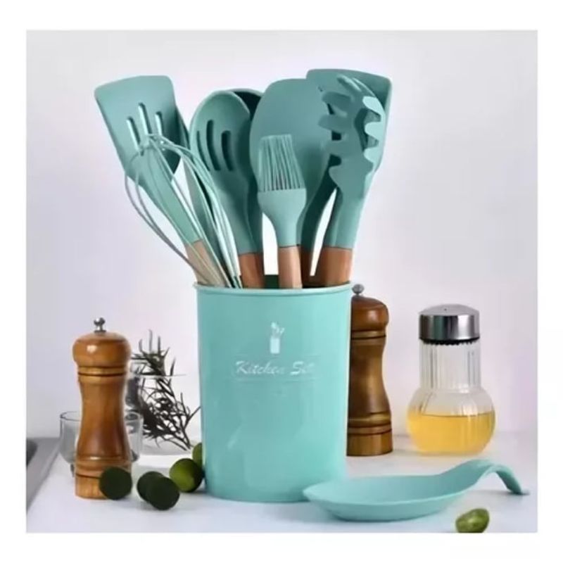 GENERICO - Set De 12 Utensilios Para La Cocina En Silicona