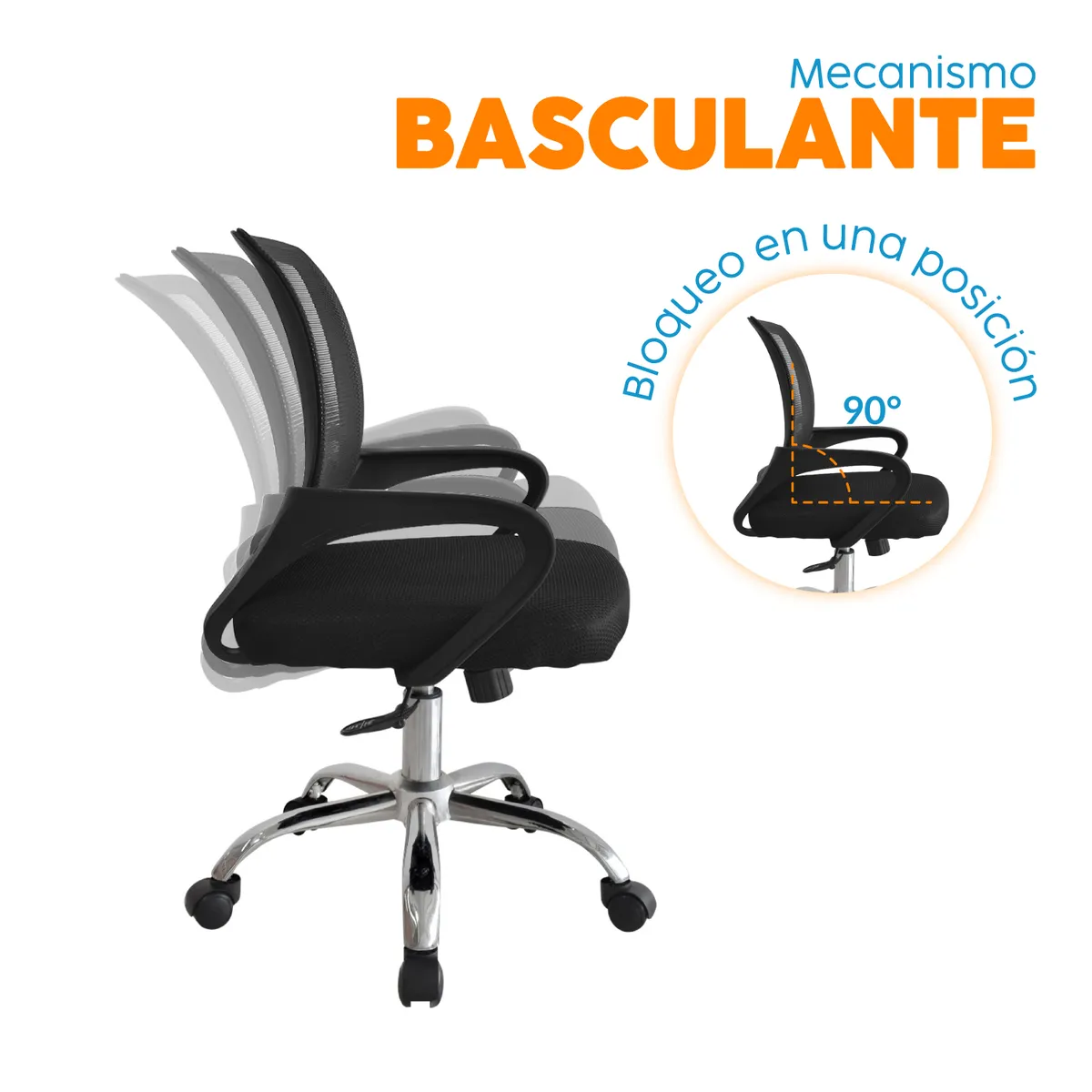 BONNO - Silla Escritorio Atlantic Be Negro Bonno