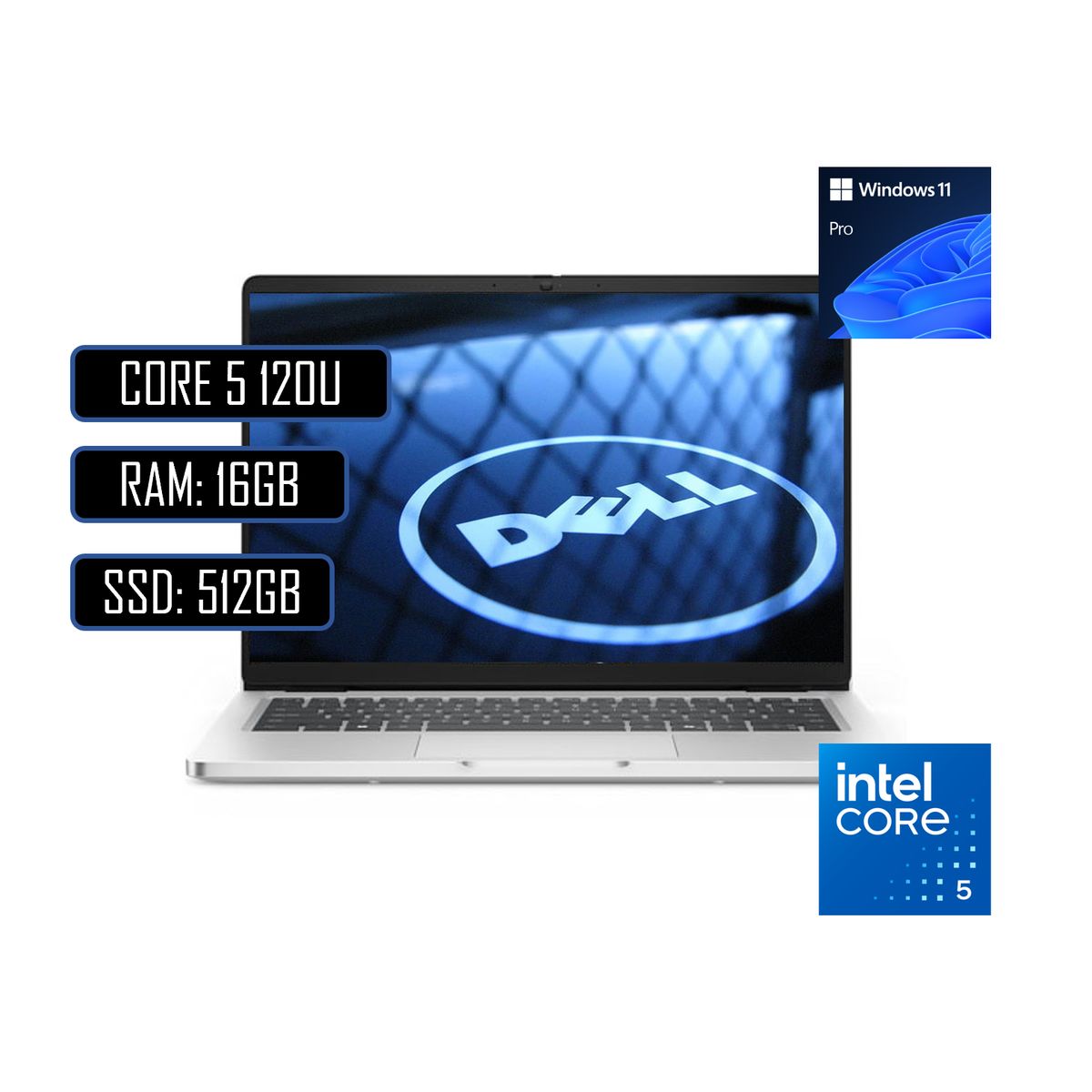 DELL - DELL PRO 14 - INTEL CORE 5 120U - 16GB DDR5 - 512GB SSD - PANTALLA 14" FHD - RJ45 - WIN11 PRO