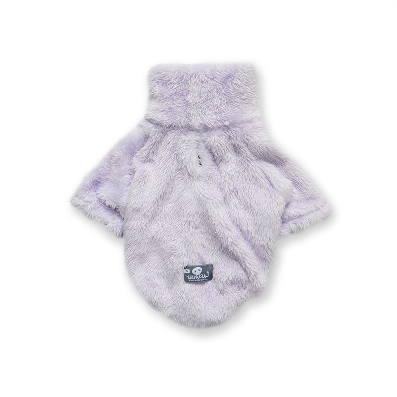 WAWAW - Saco para perro talla XXS cuello alto cremallera bisonte lila